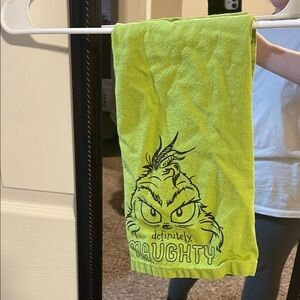 Grinch Naughty Green Hand Towel